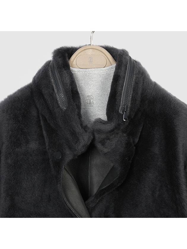 Women's Doublesided Shearling Coat MPMR A9165 C2126 GRAY BRC070 - BRUNELLO CUCINELLI - BALAAN 5