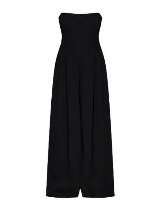 Strapless Wide Leg Jumpsuit Black - BOTTEGA VENETA - BALAAN 2