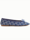 Triomphe Stamped Denim Flat Blue - CELINE - BALAAN 3