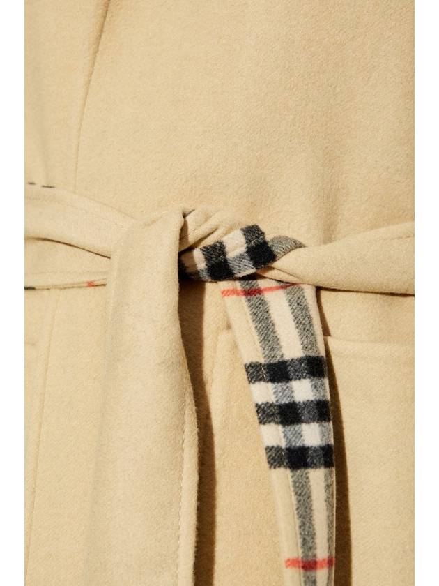 Check Reversible Tunbridge Wrap Wool Single Coat Flax - BURBERRY - BALAAN 6