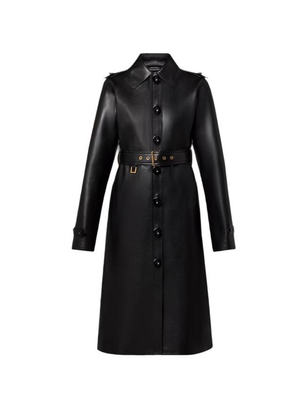 Nappa Leather Trench Coat Black - LOUIS VUITTON - BALAAN 1