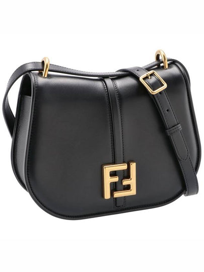 C'Mon Medium Leather Shoulder Bag Black - FENDI - BALAAN 2