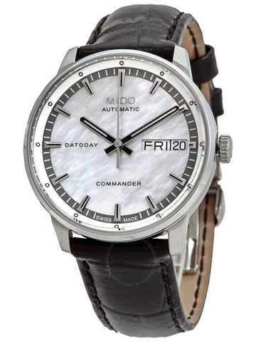 Mido Commander II Automatic White Mother of Pearl Dial Ladies Watch M016.230.16.111.80 - MIDO - BALAAN 1