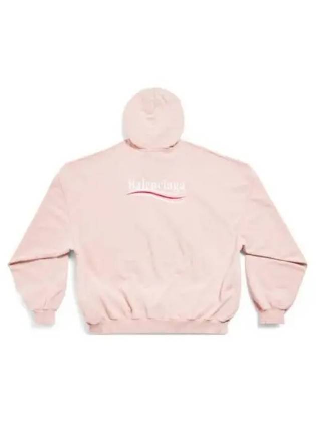 Embroidered Logo Cotton Hoodie Light Pink - BALENCIAGA - BALAAN 2