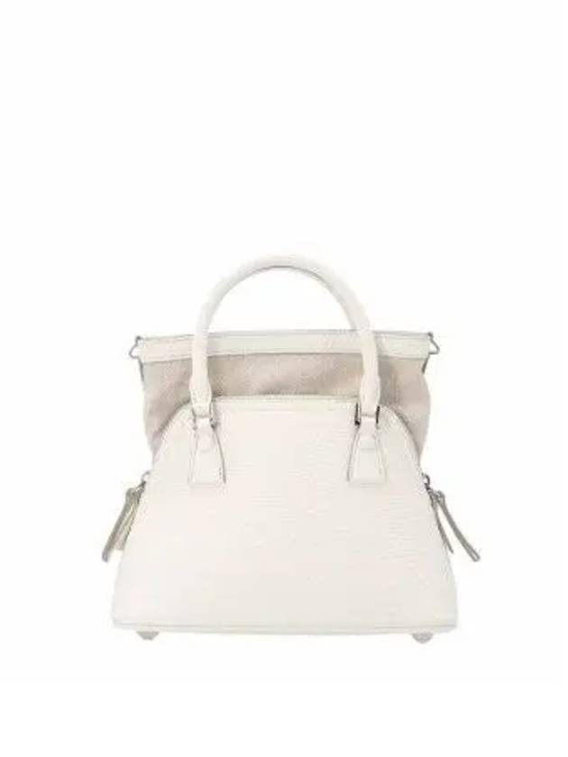 5AC Logo Patch Mini Tote Bag Ivory - MAISON MARGIELA - BALAAN 3