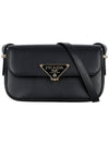 Leather Shoulder Bag Black - PRADA - BALAAN 3