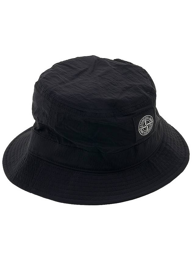 Logo Nylon Bucket Hat Black - STONE ISLAND - BALAAN 5