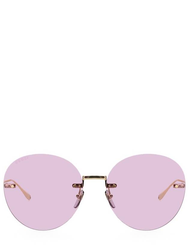 round frame gold metal sunglasses pink - GUCCI - BALAAN 2