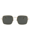 Eyewear Square Frame Sunglasses Gold Black - GUCCI - BALAAN 5