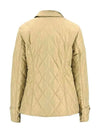 Women's Diamond Quilted Thermoregulated Jacket Beige - BURBERRY - BALAAN.