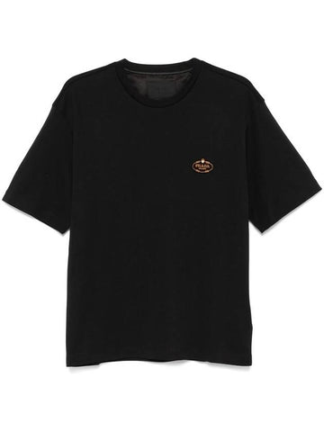 Prada Logo-Patch T-Shirt - PRADA - BALAAN 1