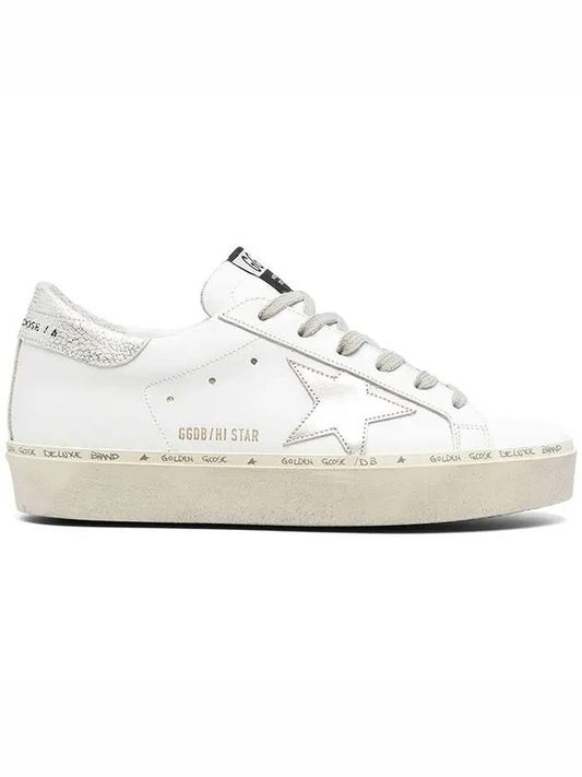 Hi Star White Metallic Silver Heel Tab Sneakers - GOLDEN GOOSE - BALAAN 2