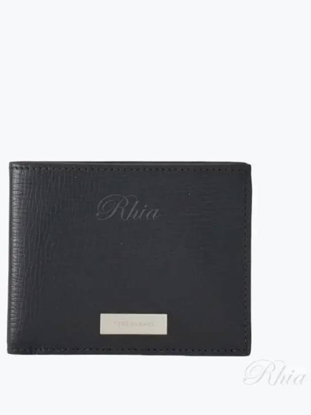 Metal Logo Half Wallet Black - SALVATORE FERRAGAMO - BALAAN 2