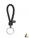 Intrecciato Leather Key Holder Black - BOTTEGA VENETA - BALAAN 2