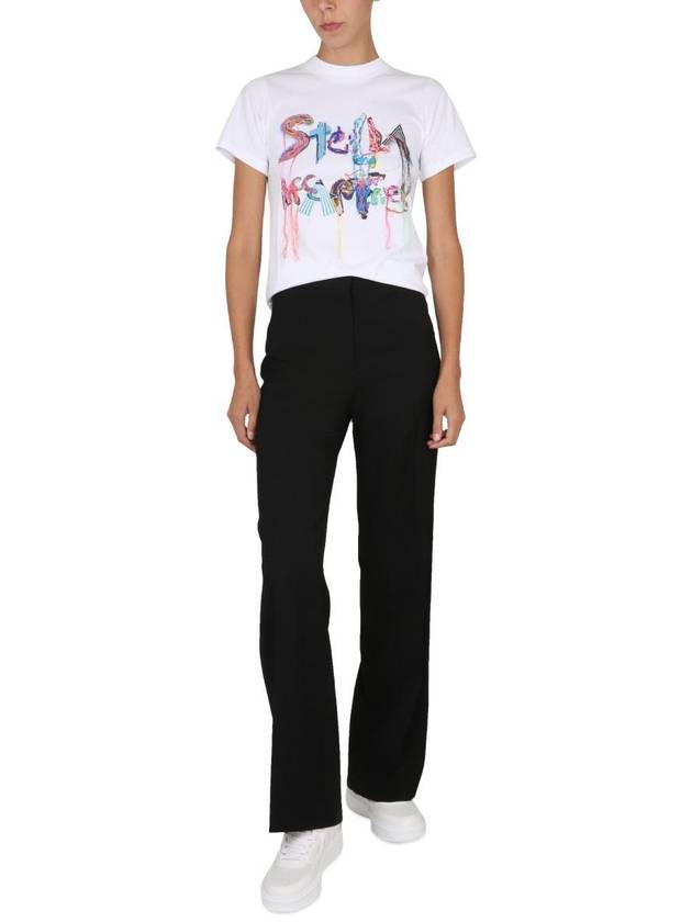 logo print t-shirt 6400413AU7511000 B0040188962 - STELLA MCCARTNEY - BALAAN 3