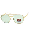 Eyewear Metal Sunglasses Light Green Gold - RAY-BAN - BALAAN 2