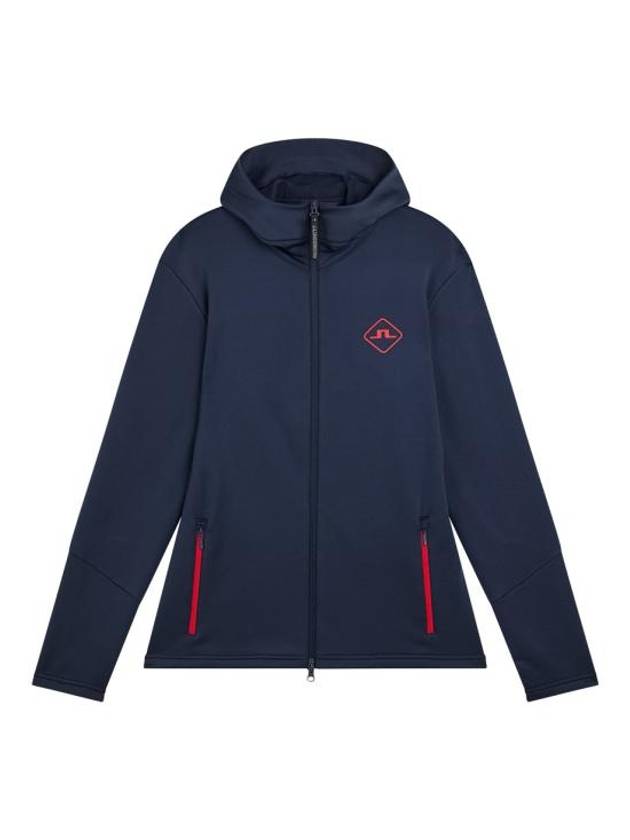 Aerial Hooded Zip-Up Jacket Navy - J.LINDEBERG - BALAAN 2