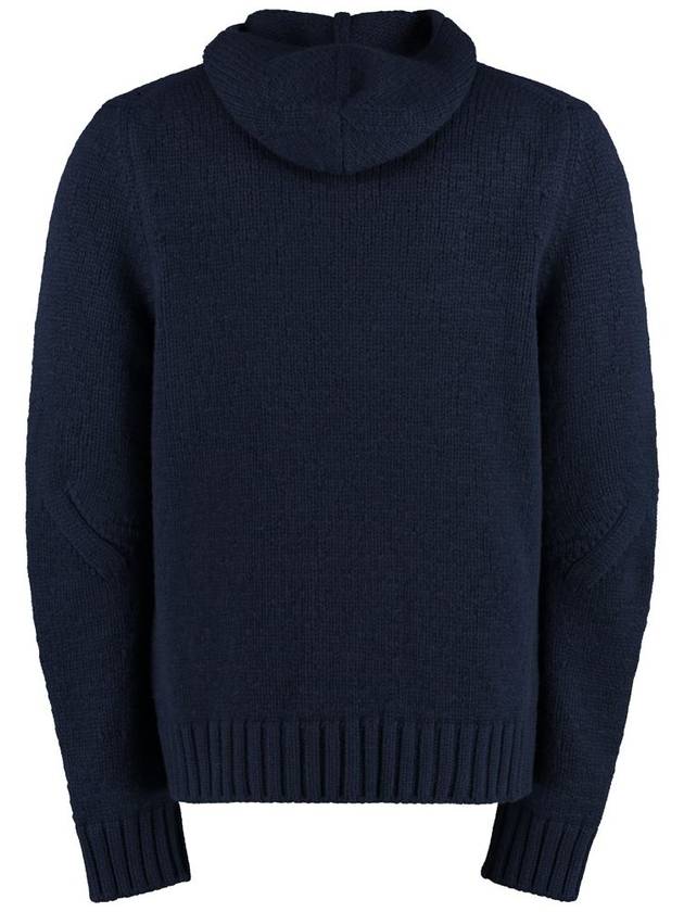 Texture Hooded Knit Top Navy - BOTTEGA VENETA - BALAAN 3