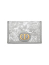 30 Montaigne Glycine Reverse Jacquard Half Wallet Grey - DIOR - BALAAN 1