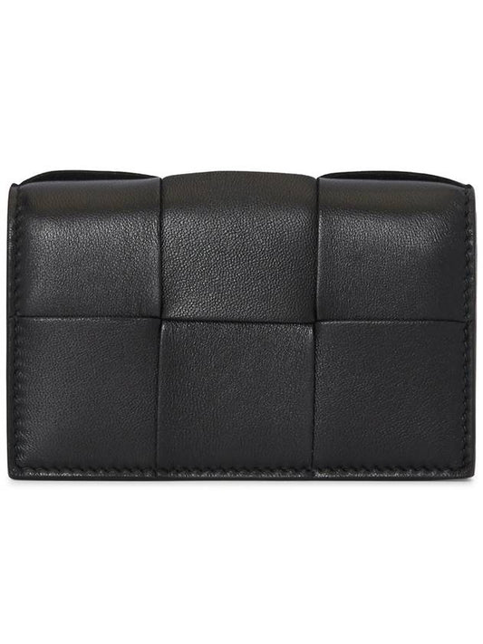 Intrecciato Flap Card Wallet Black - BOTTEGA VENETA - BALAAN 2