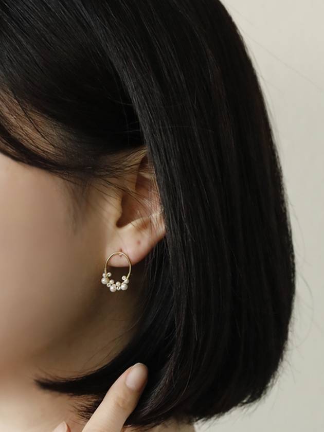 Pearl Circle Earring Gold - SOSOO - BALAAN 3