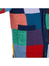 Patchwork V-Neck Cardigan - MONCLER - BALAAN 9