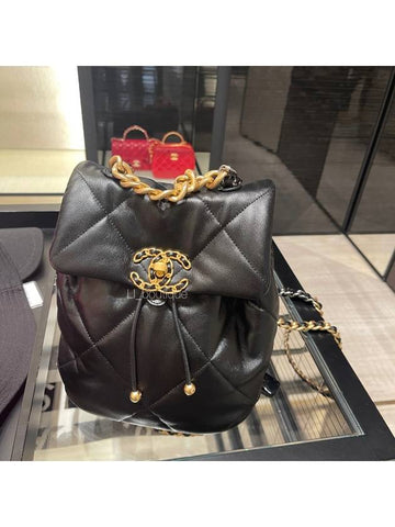 24C 19 Nineteen Chain Backpack Black Gold AS4223 - CHANEL - BALAAN 1