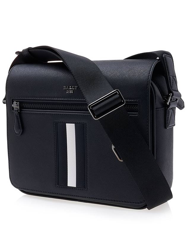 MYLO Leather Messenger Bag Black - BALLY - BALAAN 3