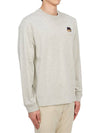 Fox Head Patch Crew Neck Long Sleeve T-Shirt Grey - BARBOUR - BALAAN 4