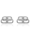 BB Logo Stud Earrings Silver - BALENCIAGA - BALAAN 2