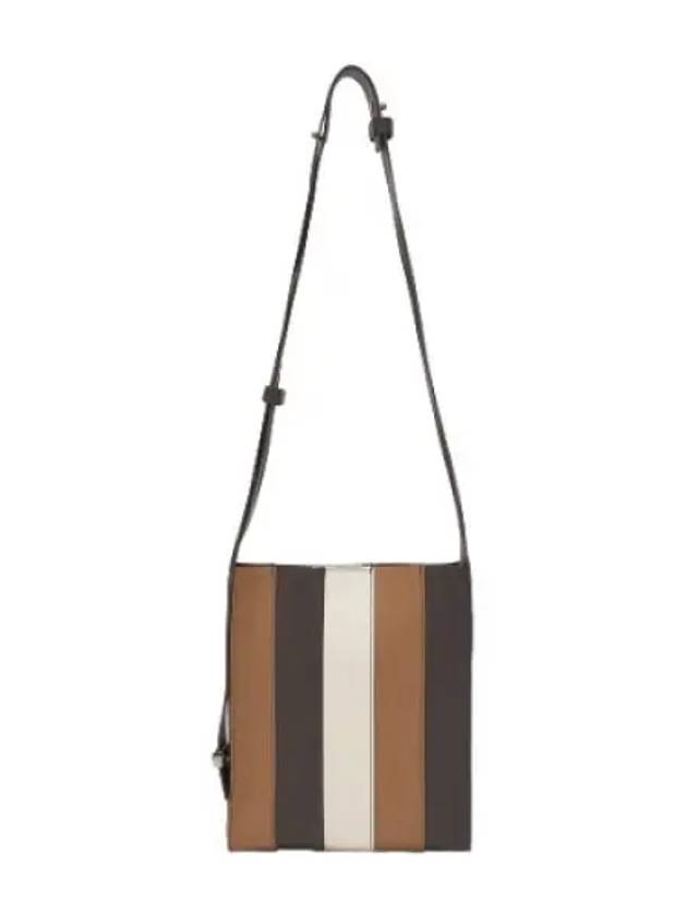 Pliss striped tote bag brown multi - SUNNEI - BALAAN 1