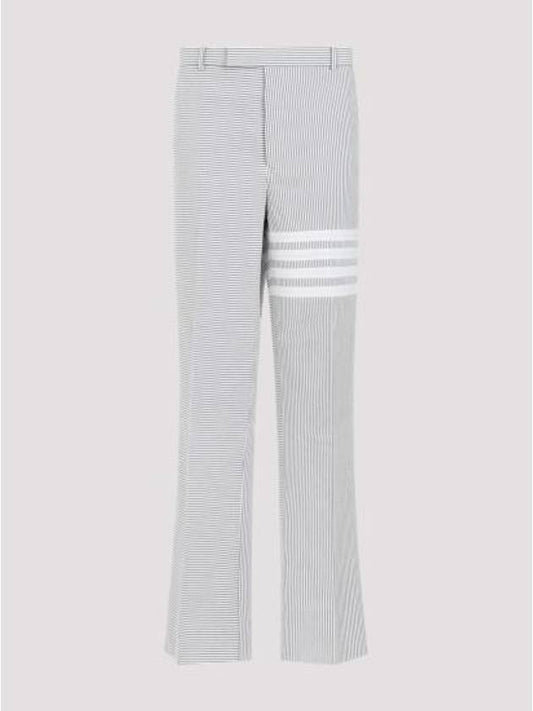 4 Bar Stripe Tailored Straight Pants Grey - THOM BROWNE - BALAAN 1