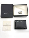 GG Interlocking Logo Two-Tone Half Wallet Black Blue - GUCCI - BALAAN 5