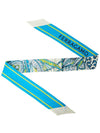 Togo Print Silk Scarf Turquoise - SALVATORE FERRAGAMO - BALAAN 4