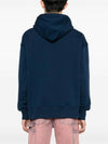 Brushed Logo Print Cotton Hoodie Navy - MSGM - BALAAN 5