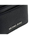 Pebbled Leather Card Wallet Black - MICHAEL KORS - BALAAN 7