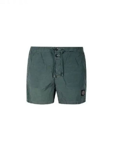 Compass logo nylon swim shorts - STONE ISLAND - BALAAN 1