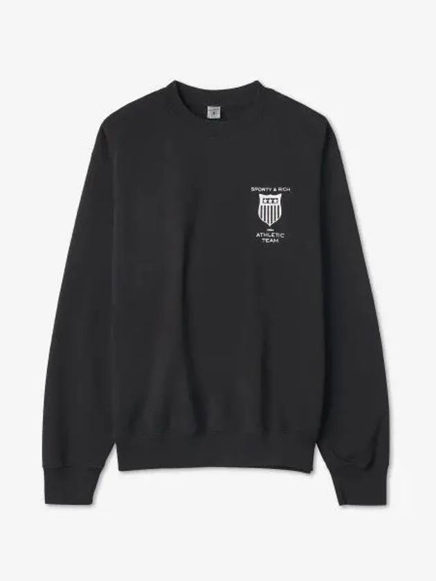 Emblem Logo Print Sweatshirt Black - SPORTY & RICH - BALAAN 2