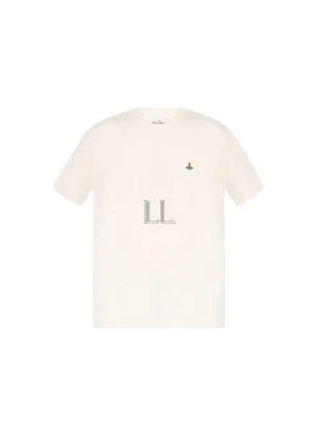 ORB Logo Cotton Short Sleeve T-Shirt Beige - VIVIENNE WESTWOOD - BALAAN 2