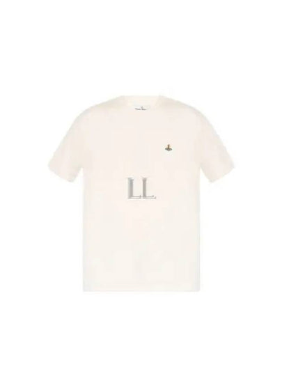 ORB Logo Cotton Short Sleeve T-Shirt Beige - VIVIENNE WESTWOOD - BALAAN 2