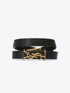 Opium Double Wrap Leather Bracelet Black - SAINT LAURENT - BALAAN 2