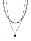 Double Skull Necklace Gold - ALEXANDER MCQUEEN - BALAAN 2