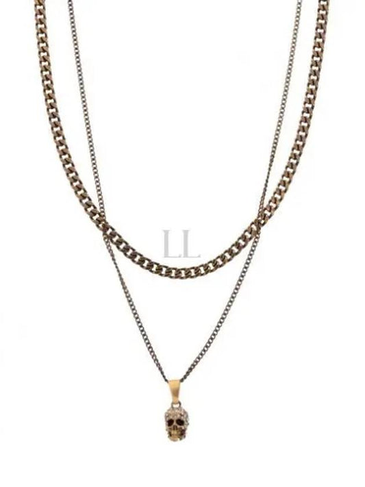 Double Skull Necklace Gold - ALEXANDER MCQUEEN - BALAAN 2