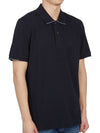 Metropolis Logo Badge Striped Polo Shirt Navy - CP COMPANY - BALAAN 4