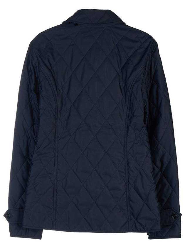 Women's Diamond Quilted Thermoregulated Check Jacket Midnight - BURBERRY - BALAAN 3