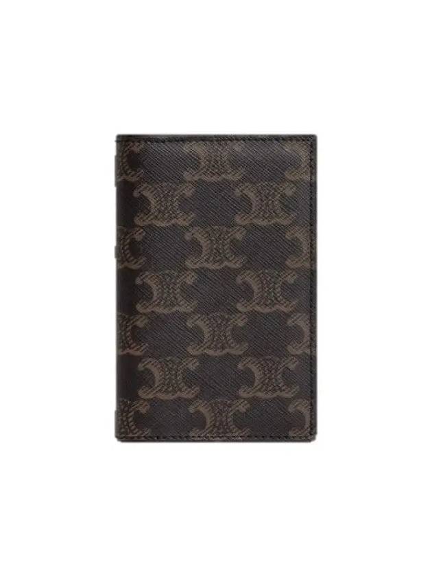 Triomphe Vertical Card Wallet Black - CELINE - BALAAN 2