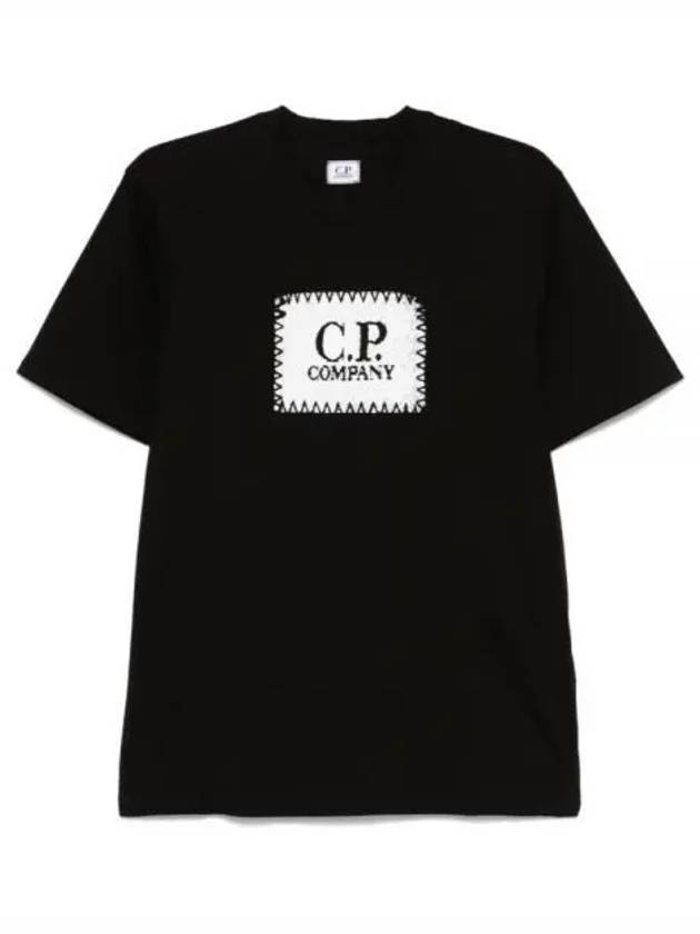 Logo Label Short Sleeve T-Shirt Black - CP COMPANY - BALAAN 2