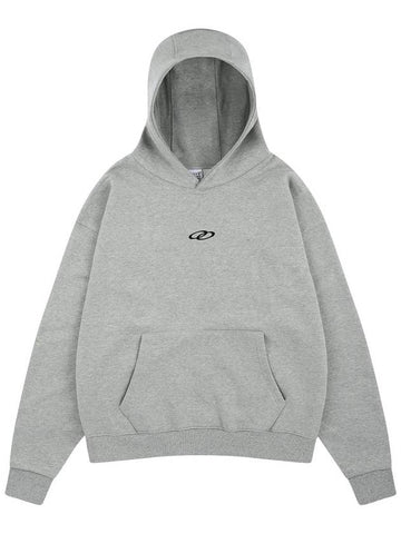 2024 F W Unisex Double Loop Logo Slick Hooded Sweatshirt Gray - MAVRK - BALAAN 1