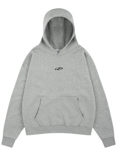 2024 F W Unisex Double Loop Logo Slick Hooded Sweatshirt Gray - MAVRK - BALAAN 2