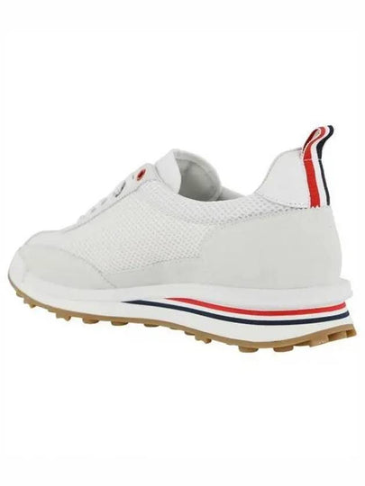 Fine Kid Suede Tech Runner White - THOM BROWNE - BALAAN 2